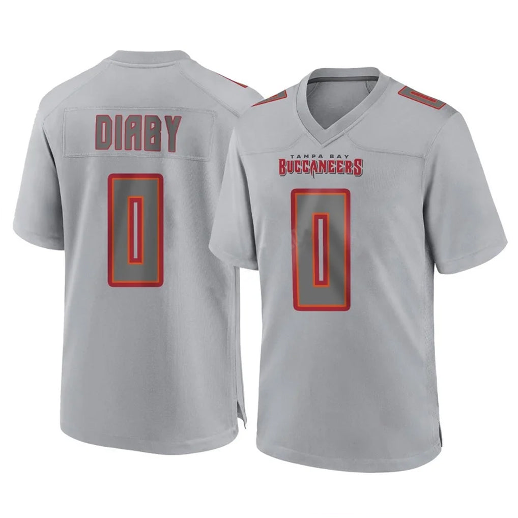 TB.Buccaneers #0 Yaya Diaby Player Gray Atmosphere Fashion Home Game Odoa Stitched Jerseys