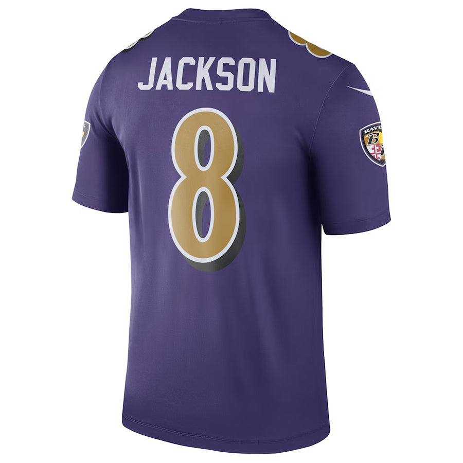 B.Ravens #8 Lamar Jackson Player Purple Legend Performance Odoa Stitched Jerseys