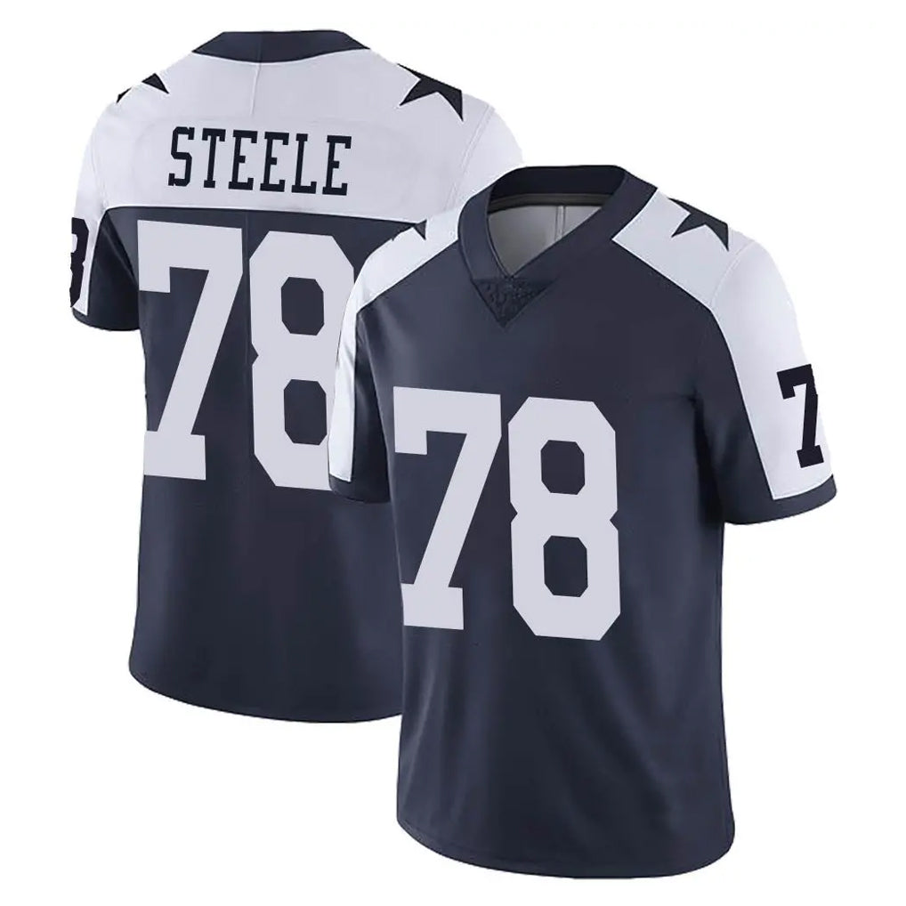 D.Cowboys #78 Terence Steele Player Navy-White Limited Alternate Vapor Untouchable Home Game Odoa Stitched Jerseys
