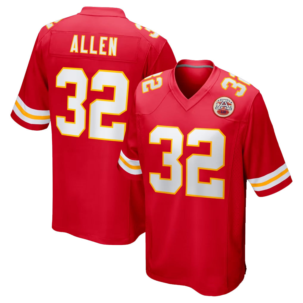KC.Chiefs #32 Marcus Allen Player Red Home Game Odoa Stitched Jerseys