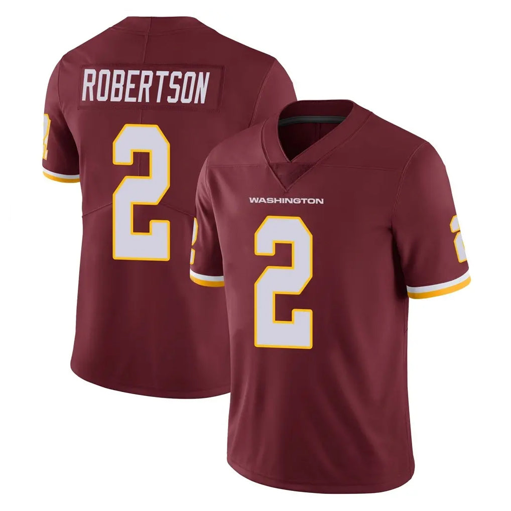 W.Commanders #2 Amik Robertson Player Burgundy Limited Team Color Vapor Untouchable Home Game Odoa Stitched Jerseys