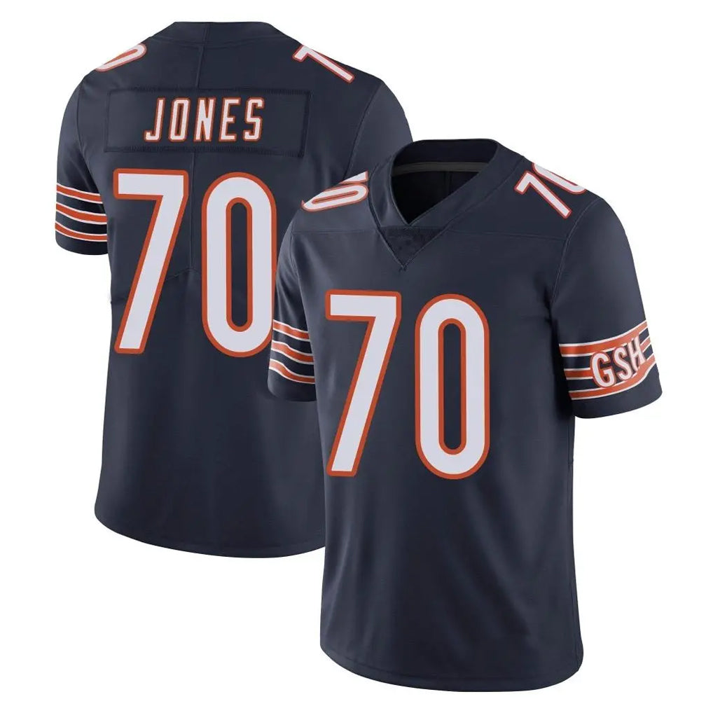 C.Bears #70 Braxton Jones Player Navy Vapor Untouchable Limited Home Game Odoa Stitched Jerseys
