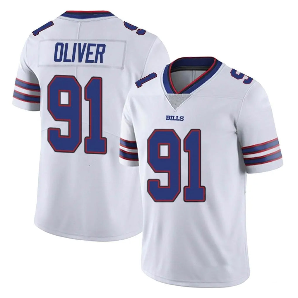 B.Bills #91 Ed Oliver Player White Vapor Untouchable Limited Odoa Stitched Jerseys