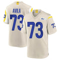 LA.Rams #73 Steve Avila Player Bone Home Game Odoa Stitched Jerseys