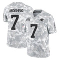 C.Panthers #7 Tre'von Moehrig Player Arctic Camo Salute to Service Limited Game Odoa Stitched Jerseys
