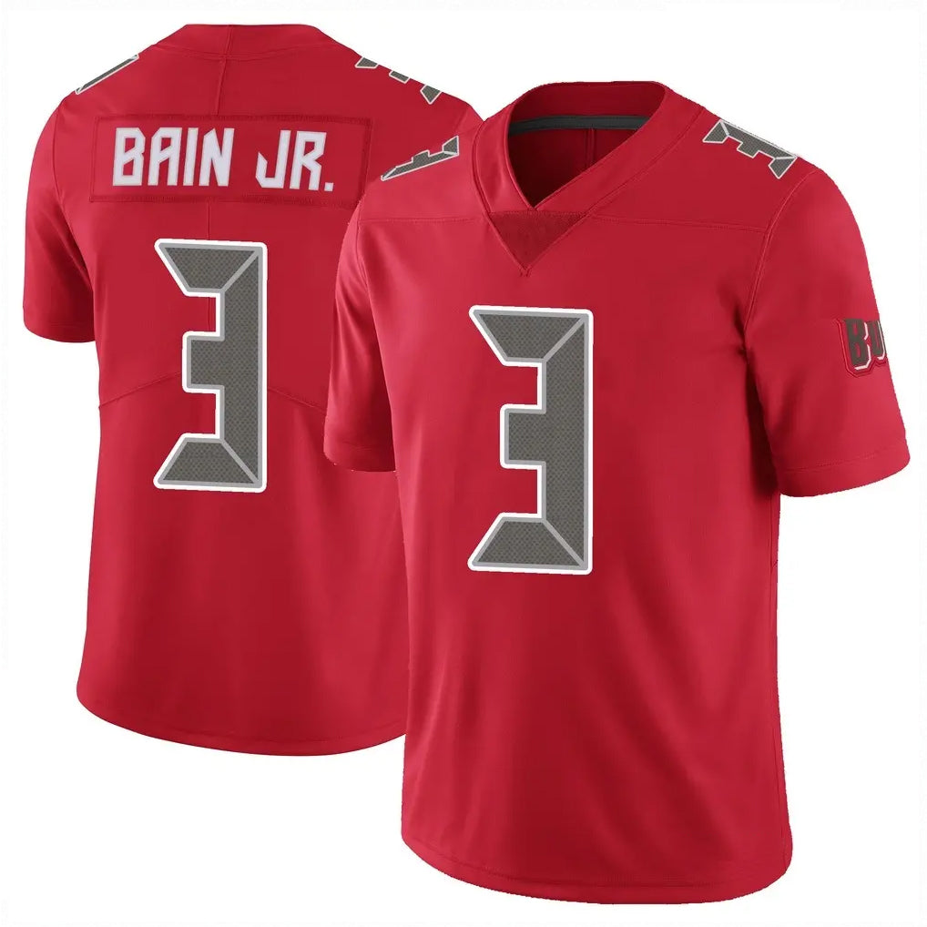 TB.Buccaneers #3 Rueben Bain Jr. Player Red Limited Color Rush Home Game Odoa Stitched Jerseys