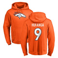 D.Broncos #9 Talanoa Hufanga Player Orange Pullover Hoodie Limited Odoa Stitched Jerseys