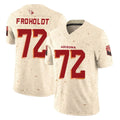 A.Cardinals #72 Hjalte Froholdt Player Cream Rivalries Collection Vapor Limited Home Game Odoa Stitched Jerseys