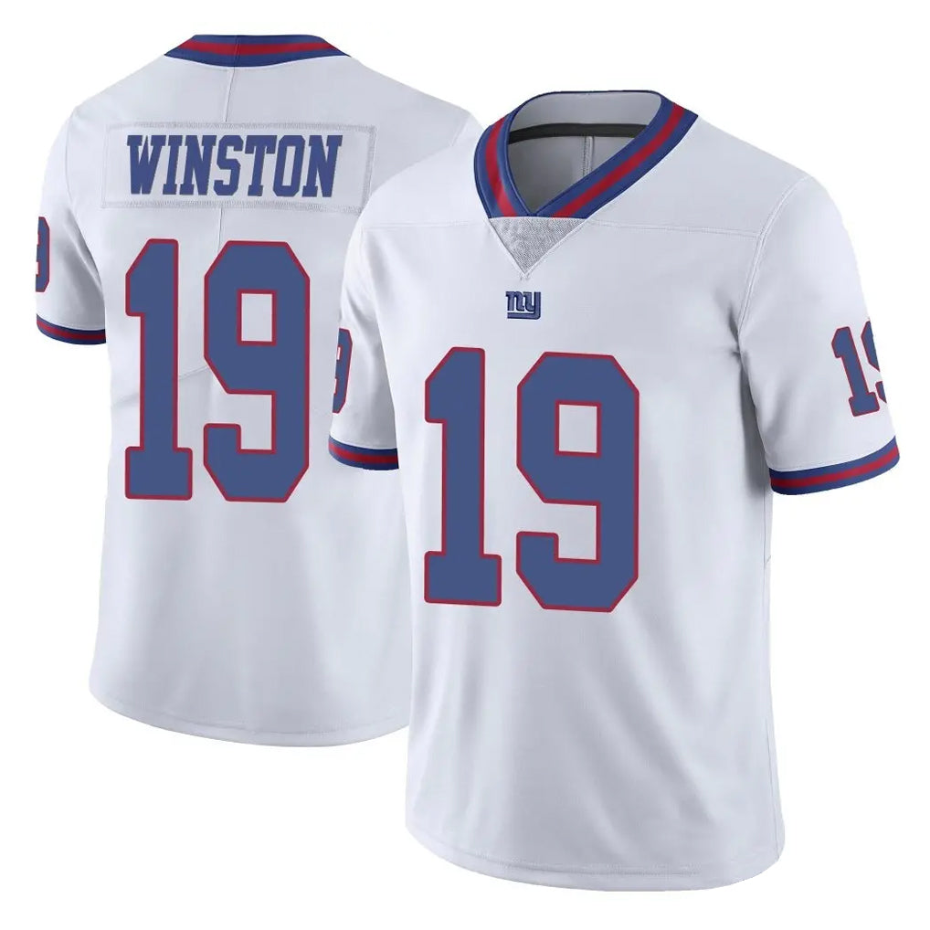 NY.Giants #19 Jameis Winston Player White Color Rush Home Game Odoa Stitched Jerseys