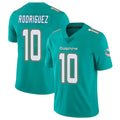 M.Dolphins #10 Jacob Rodriguez Player Aqua Limited Vapor Untouchable Home Game Odoa Stitched Jerseys