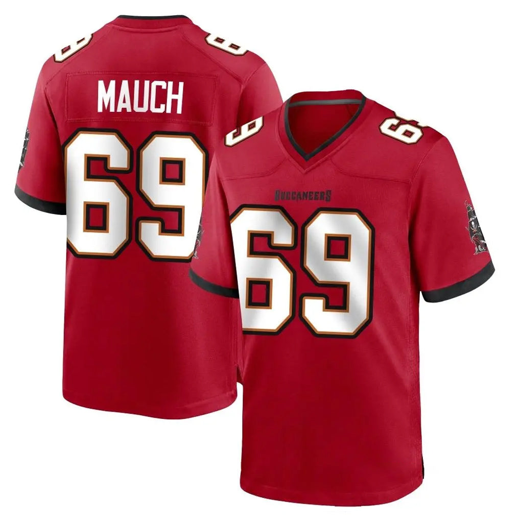 TB.Buccaneers #69 Cody Mauch Player Red Home Game Odoa Stitched Jerseys