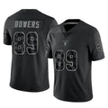 LV.Raiders #89 Brock Bowers Player Black Reflective Limited Game Odoa Stitched Jerseys