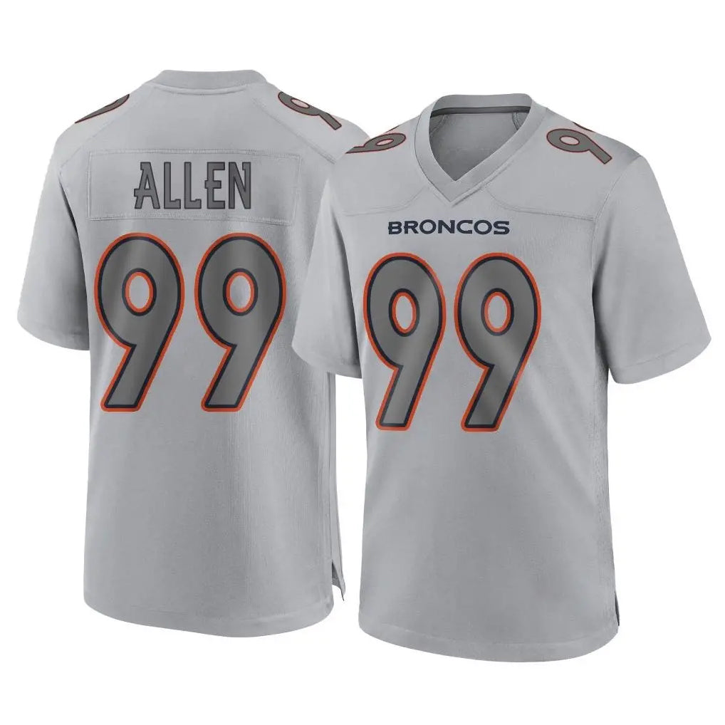 D.Broncos #99 Zach Allen Player Gray Atmosphere Fashion Limited Game Odoa Stitched Jerseys