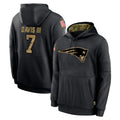 NE.Patriots #7 Carlton Davis III Player Black Salute to Service Hoodies Limited Game Odoa Stitched Jerseys