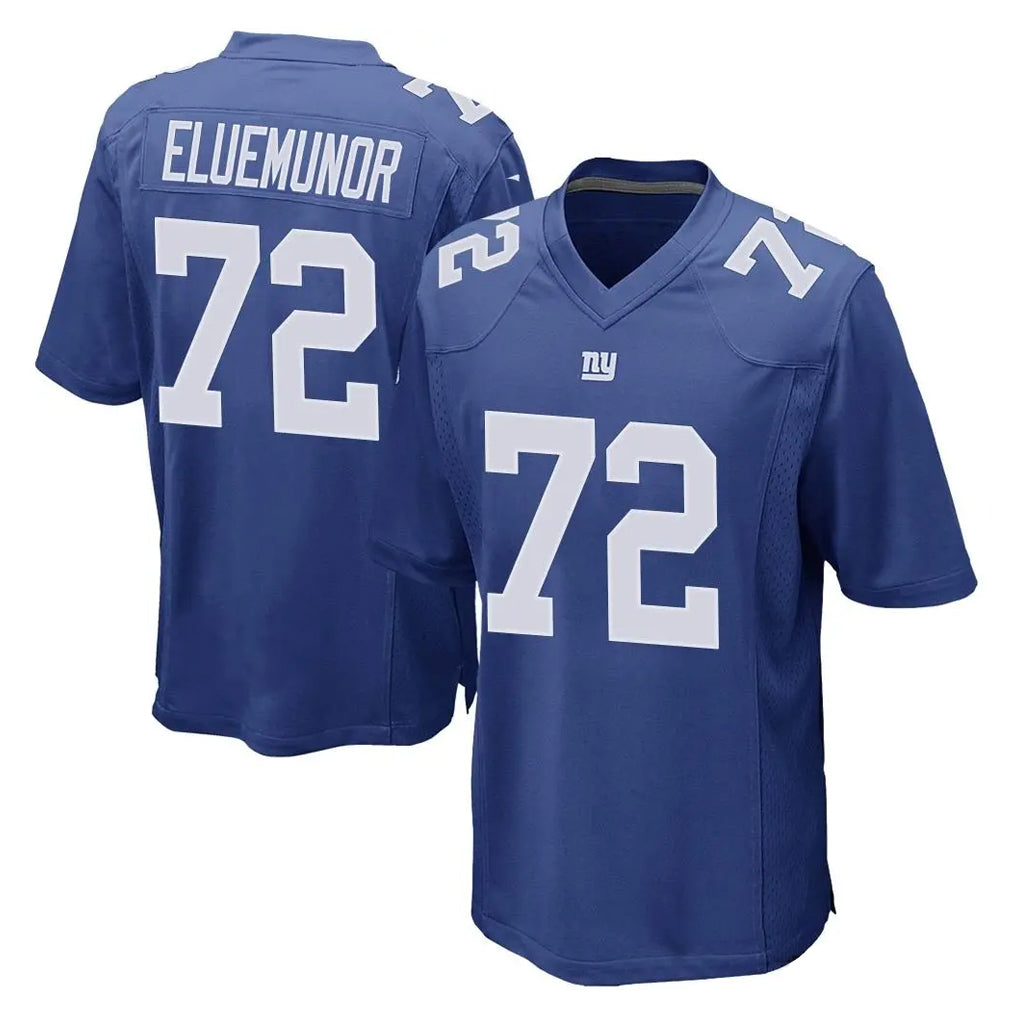 NY.Giants #72 Jermaine Eluemunor Player Royal Home Game Odoa Stitched Jerseys