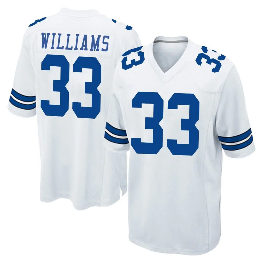 D.Cowboys #33 Javonte Williams Player White Home Game Odoa Stitched Jerseys