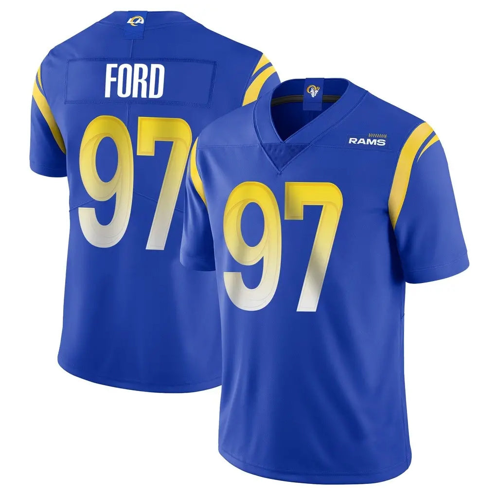 LA.Rams #97 Poona Ford Player Royal Limited Vapor Untouchable Home Game Odoa Stitched Jerseys