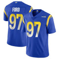 LA.Rams #97 Poona Ford Player Royal Limited Vapor Untouchable Home Game Odoa Stitched Jerseys