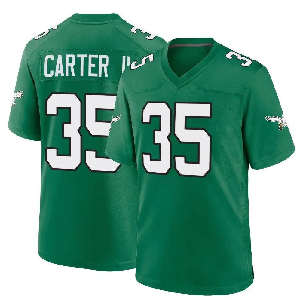 P.Eagles #35 Michael Carter II Player Green Kelly Alternate Home Game Odoa Stitched Jerseys