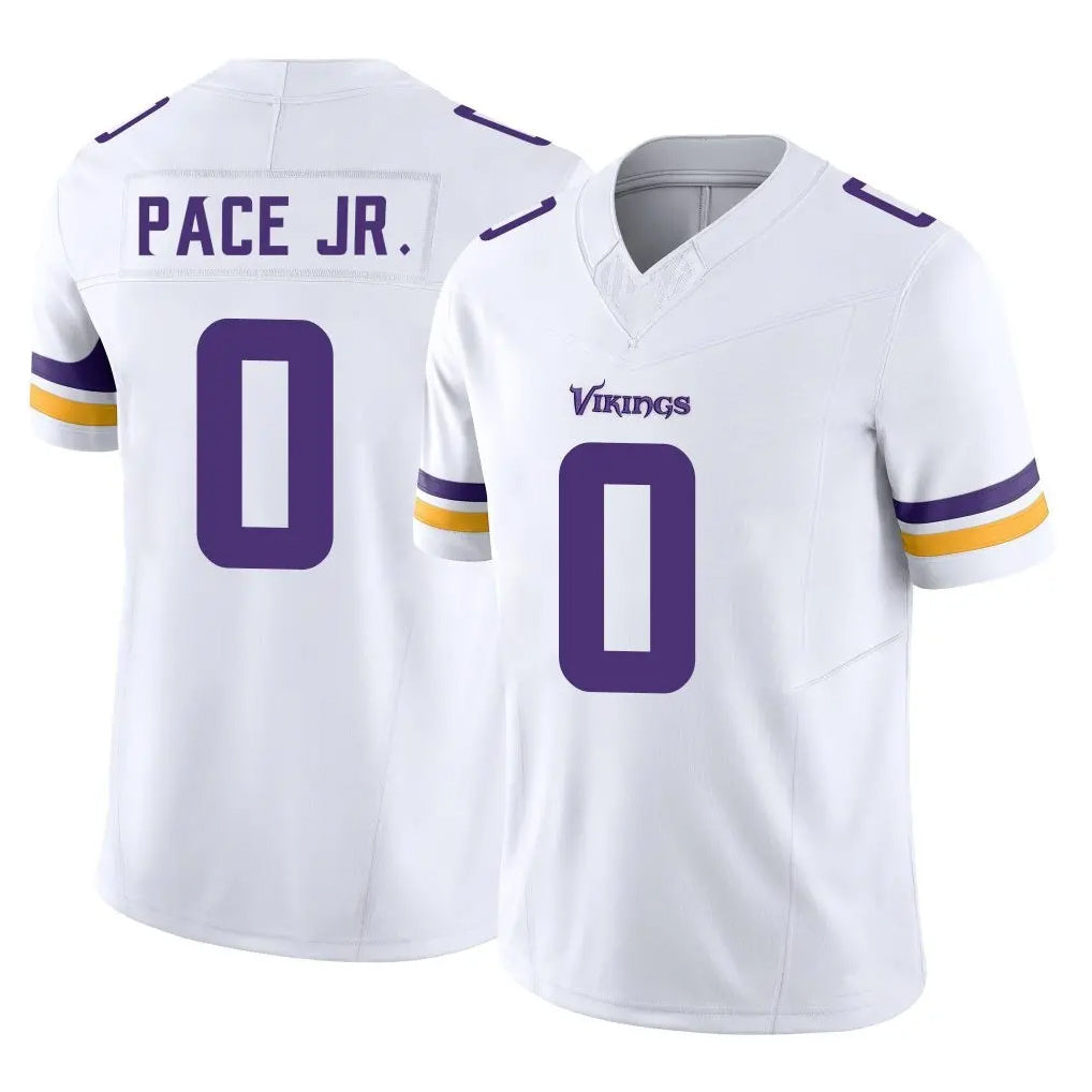 M.Vikings #0 Ivan Pace Jr. Player White Limited Vapor F.U.S.E. Home Game Odoa Stitched Jerseys