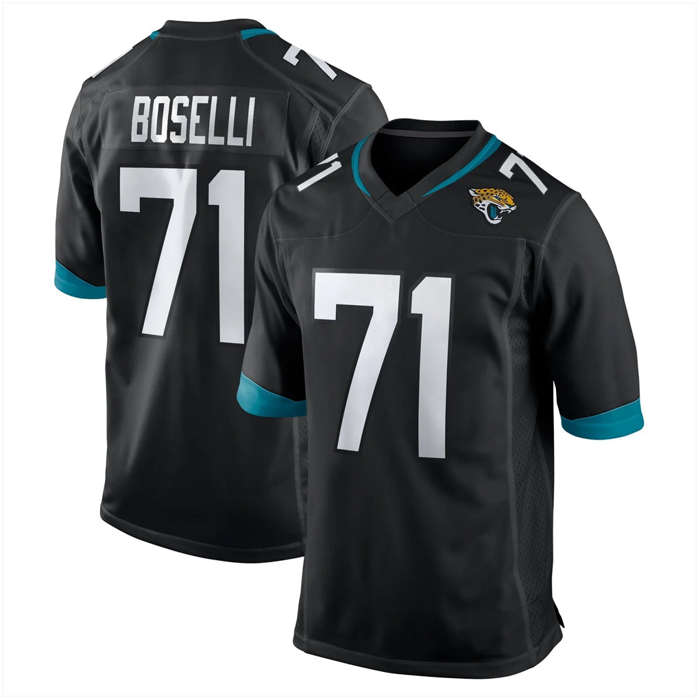 J.Jaguars #71 Tony Boselli Player Black Home Game Odoa Stitched Jerseys