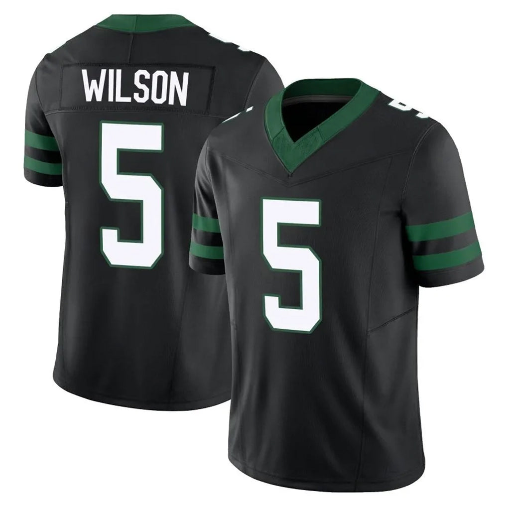 NY.Jets #5 Garrett Wilson Player Black Limited Legacy Vapor F.U.S.E. Home Game Odoa Stitched Jerseys
