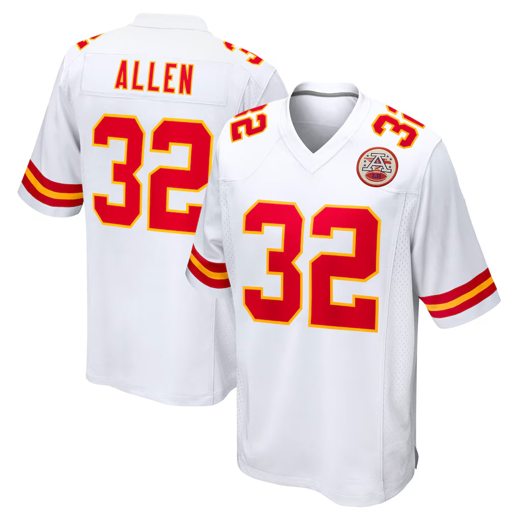 KC.Chiefs #32 Marcus Allen Player White Home Game Odoa Stitched Jerseys