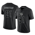 J.Jaguars #91 Arik Armstead Player Black Reflective Limited Game Odoa Stitched Jerseys