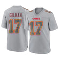 KC.Chiefs #17 Alohi Gilman Player Gray Atmosphere Fashion Game Odoa Stitched Jerseys