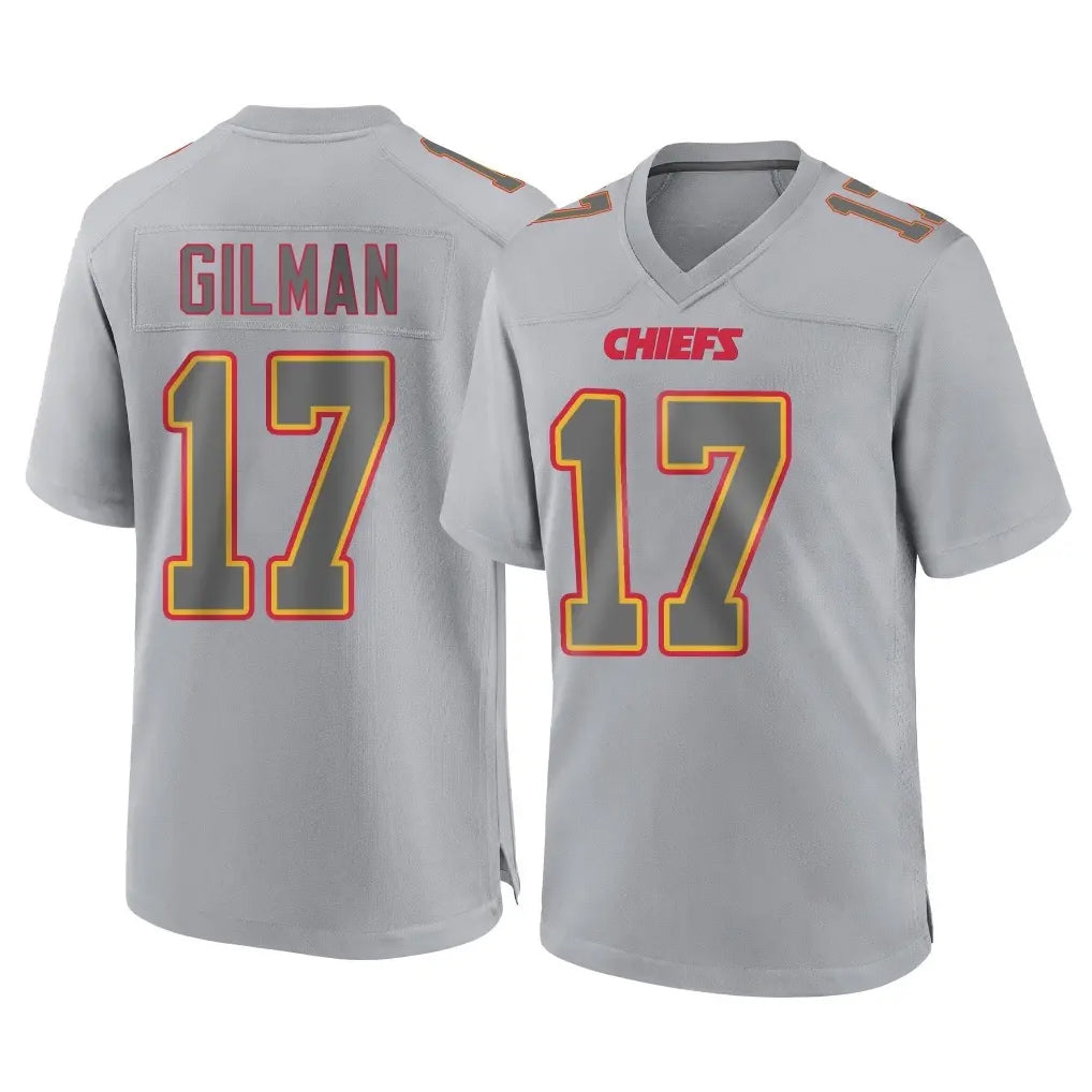 KC.Chiefs #17 Alohi Gilman Player Gray Atmosphere Fashion Game Odoa Stitched Jerseys