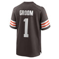 Odoa C.Browns #1 Groom Brown Game Jersey