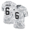 KC.Chiefs #6 Justin Fields Player Arctic Camo Salute To Service Limited Game Stitched Jerseys