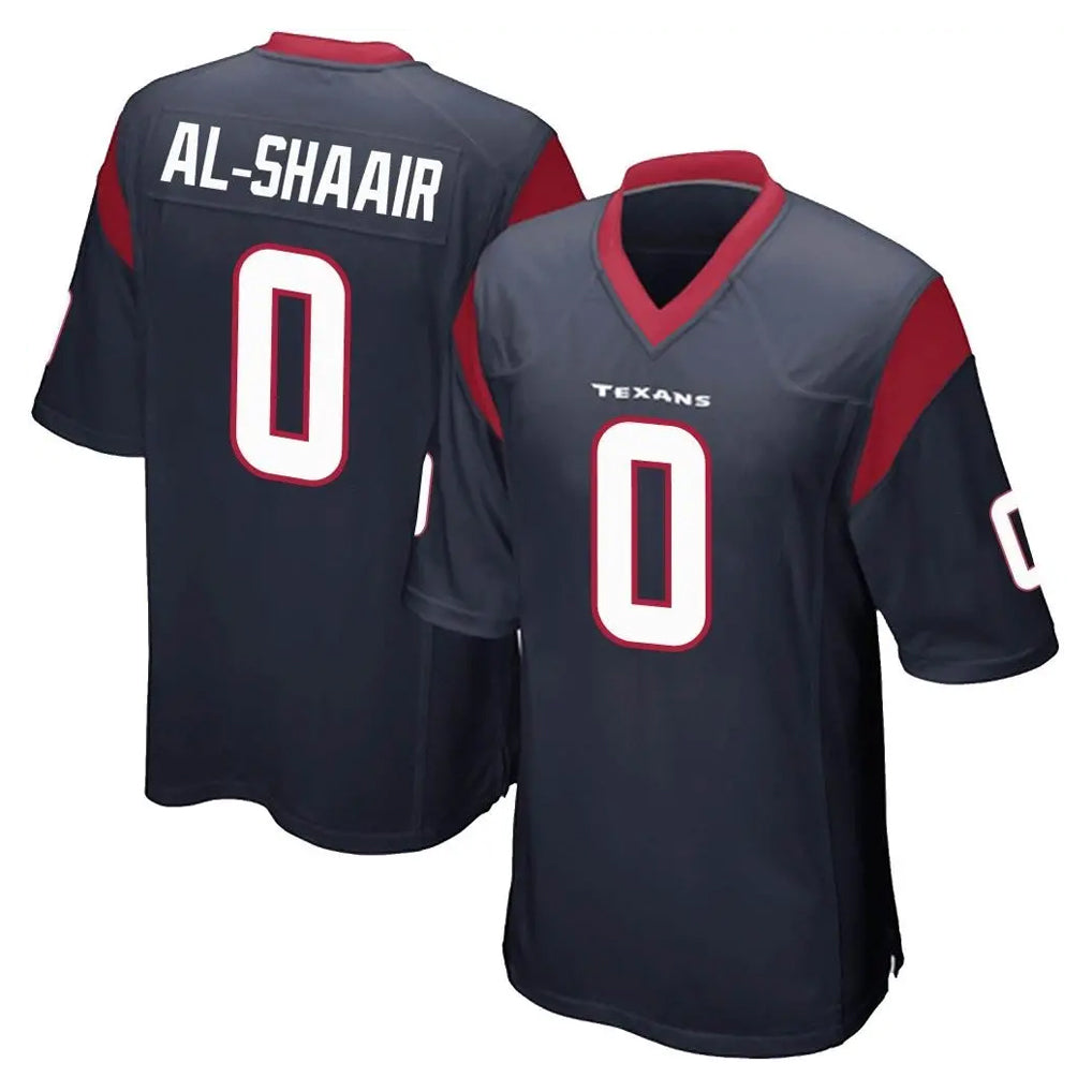 H.Texans #0 Azeez Al-Shaair Player Navy Home Game Odoa Stitched Jerseys