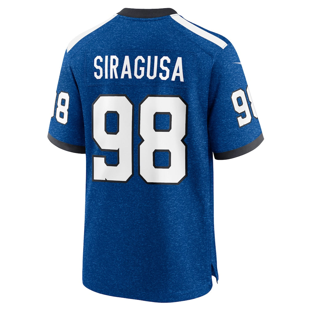 Odoa IN.Colts #98 Tony Siragusa Blue Retired Player Alternate Game Jersey