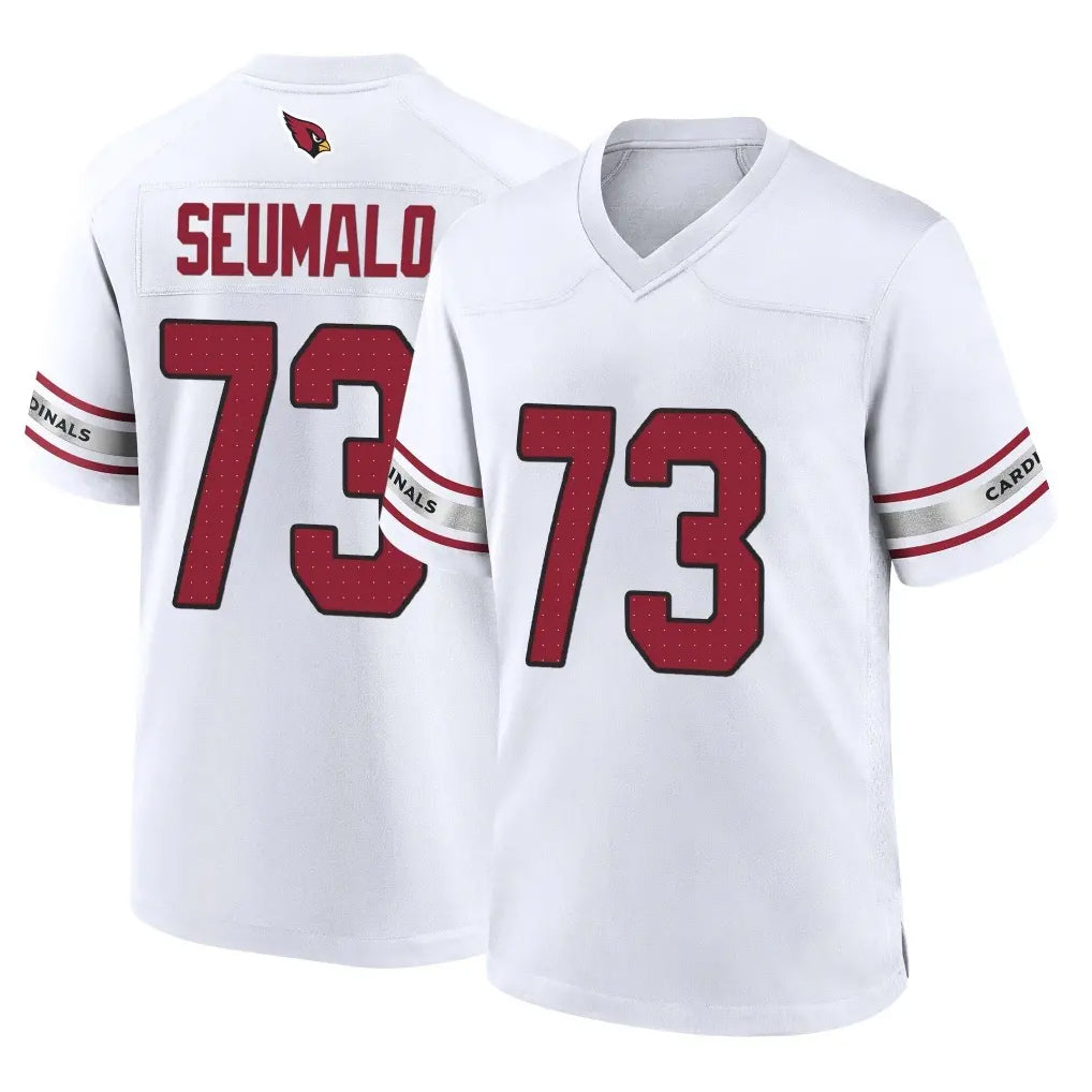 A.Cardinals #73 Isaac Seumalo Player White Home Game Odoa Stitched Jerseys