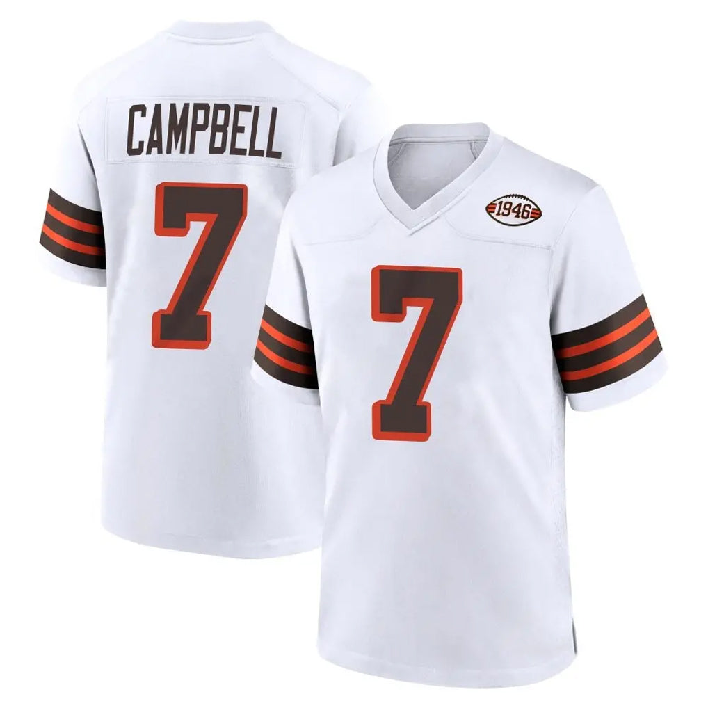 C.Browns #7 Tyson Campbell Player White Alternate Home Game Odoa Stitched Jerseys