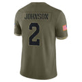 A.Cardinals #2 Will Johnson Player Olive Salute To Service Limited Game Qdoa Stitched Jerseys