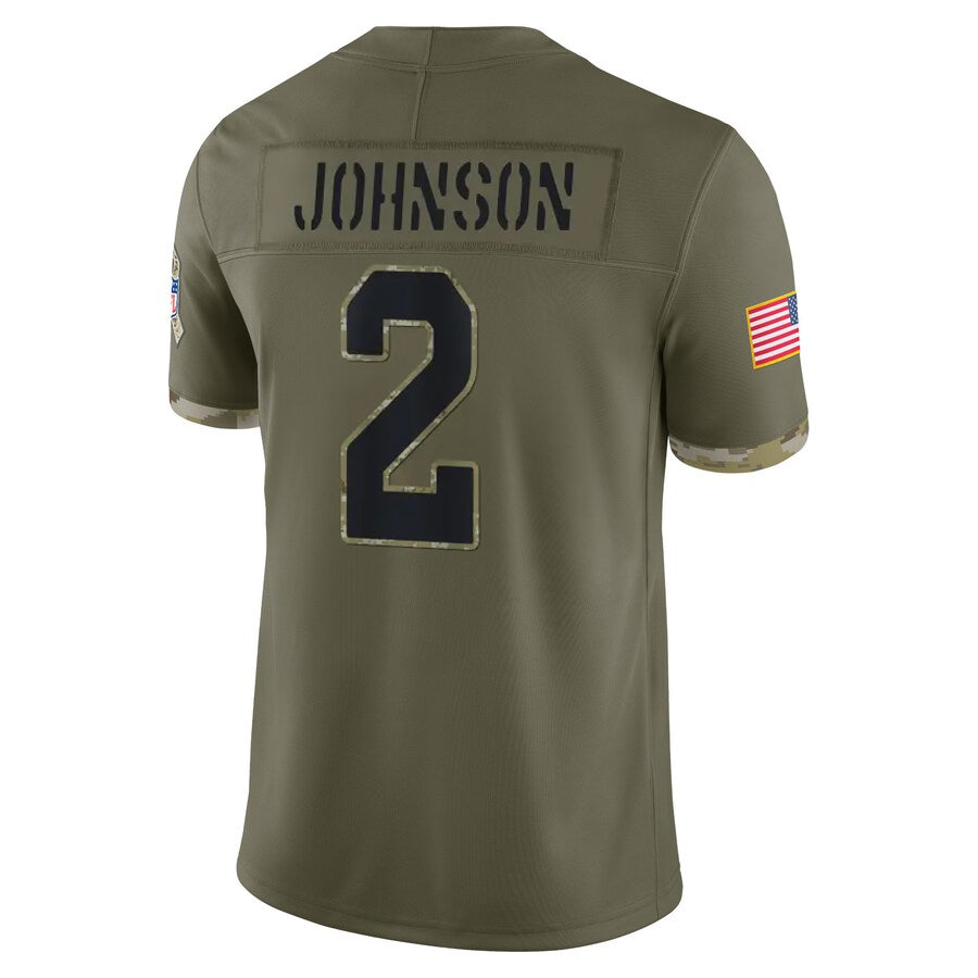 A.Cardinals #2 Will Johnson Player Olive Salute To Service Limited Game Qdoa Stitched Jerseys
