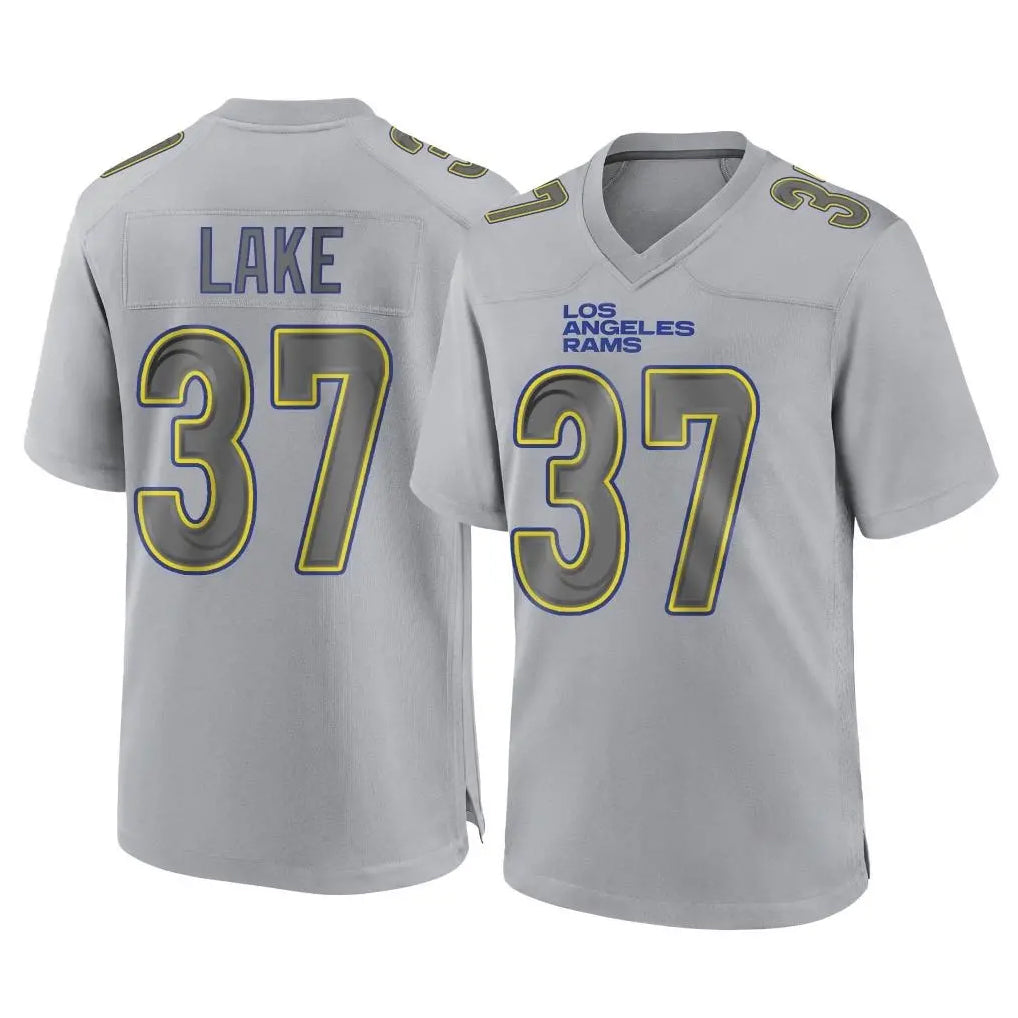 LA.Rams #37 Quentin Lake Player Gray Atmosphere Fashion Home Game Odoa Stitched Jerseys