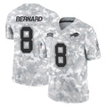 B.Bills #8 Terrel Bernard Player Arctic Camo Salute to Service Limited Game Odoa Stitched Jerseys