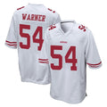SF.49ers #54 Fred Warner Player White Home Game Odoa Stitched Jerseys