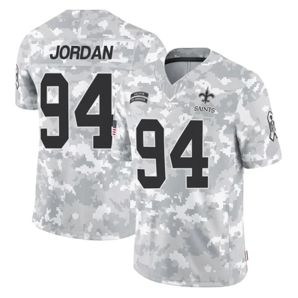 NO.Saints #94 Cameron Jordan Player Arctic Camo Salute To Service Limited Game Odoa Stitched Jerseys