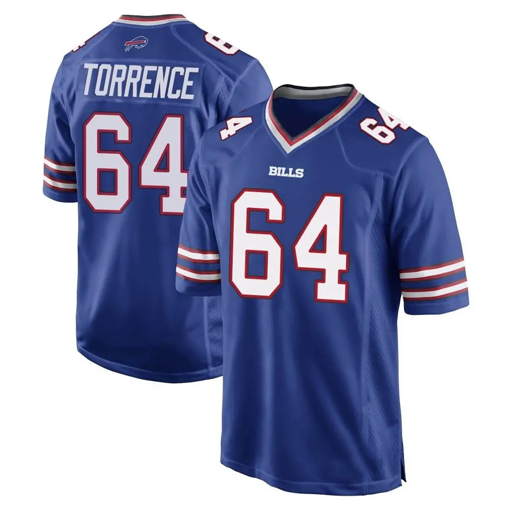B.Bills #64 O'Cyrus Torrence Player Royal Home Game Odoa Stitched Jerseys