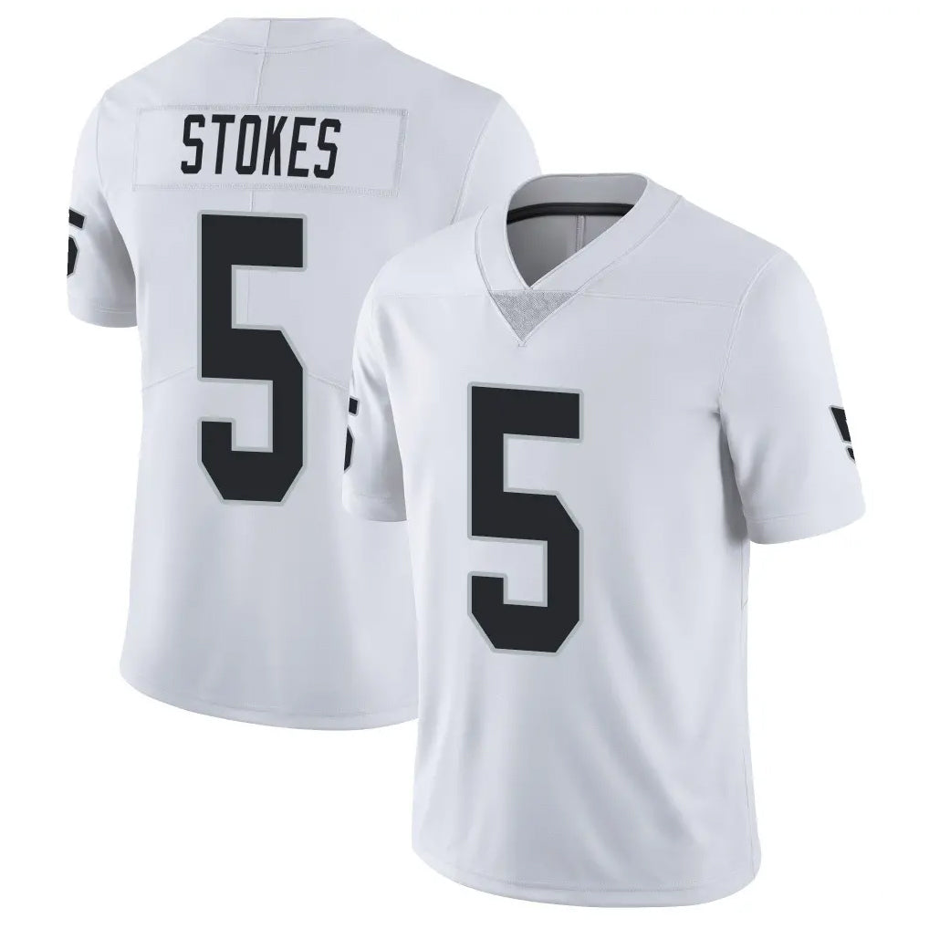 LV.Raiders #5 Eric Stokes Player White Limited Vapor Untouchable Home Game Odoa Stitched Jerseys