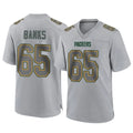 GB.Packers #65 Aaron Banks Player Gray Atmosphere Fashion Home Game Odoa Stitched Jerseys