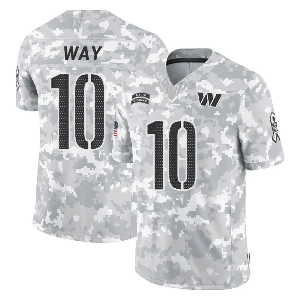 W.Commanders #10 Tress Way Player Arctic Camo Limited Salute To Service Home Game Odoa Stitched Jerseys
