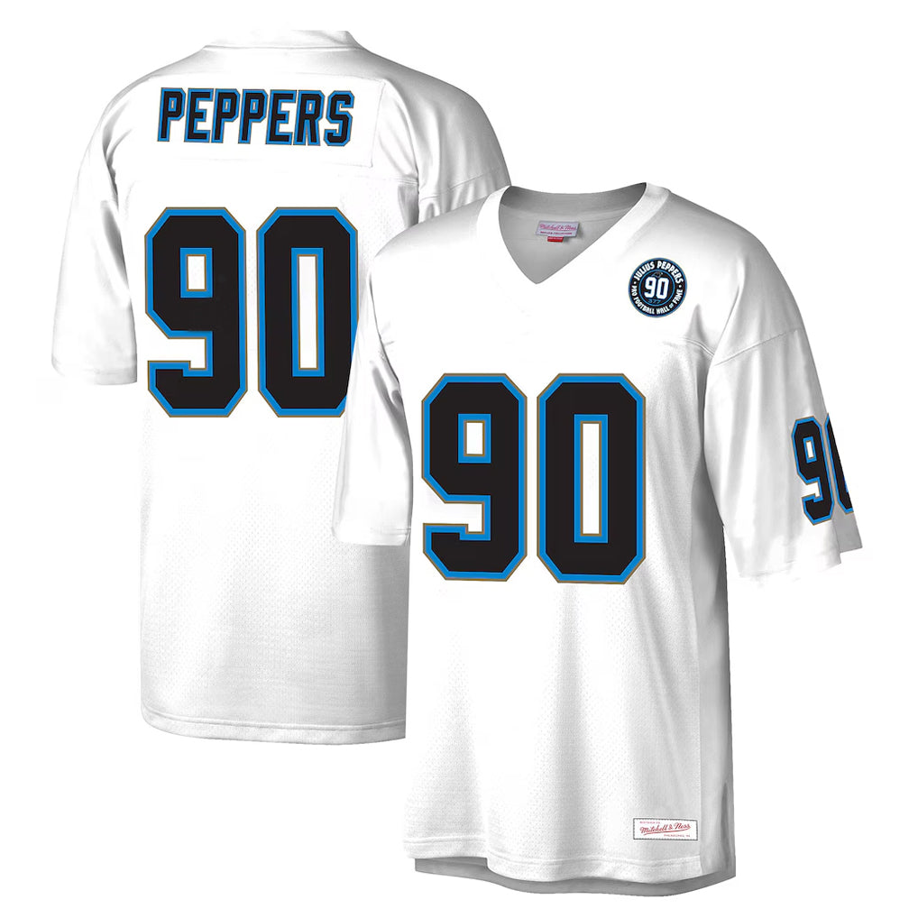 C.Panthers #90 Julius Peppers Player White Mitchell & Ness 2024 Hall of Fame Fashion Odoa Stitched Jerseys