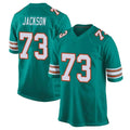 M.Dolphins #73 Austin Jackson Player Aqua Alternate Home Game Odoa Stitched Jerseys