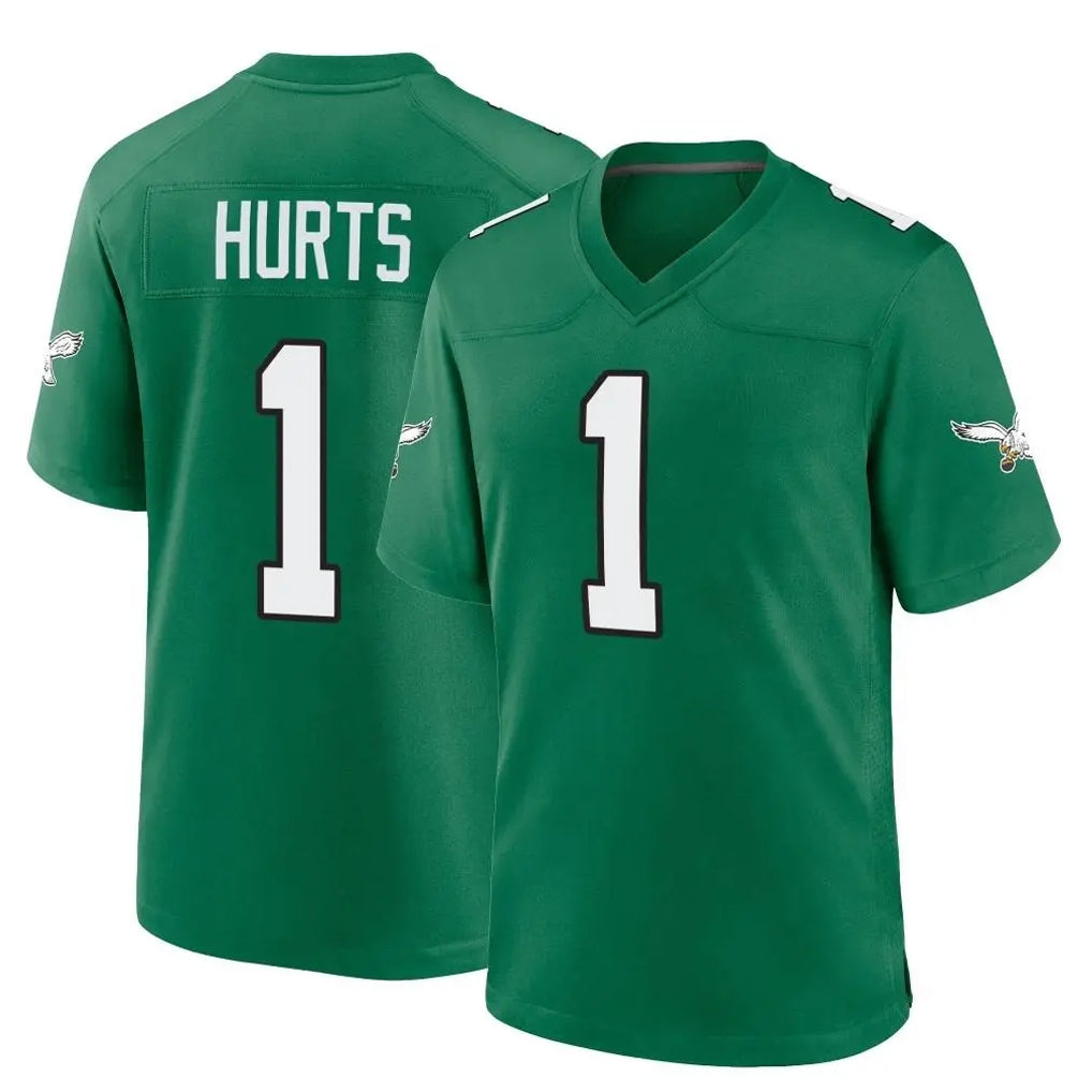 P.Eagles #1 Jalen Hurts Player Green Kelly Alternate Home Game Odoa Stitched Jerseys