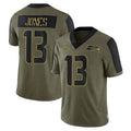 S.Seahawks #13 Ernest Jones IV Player Olive Salute To Service Limited Game Odoa Stitched Jerseys